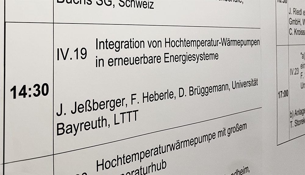 Time-Table mit Vortrag von Jaromir Jessberger