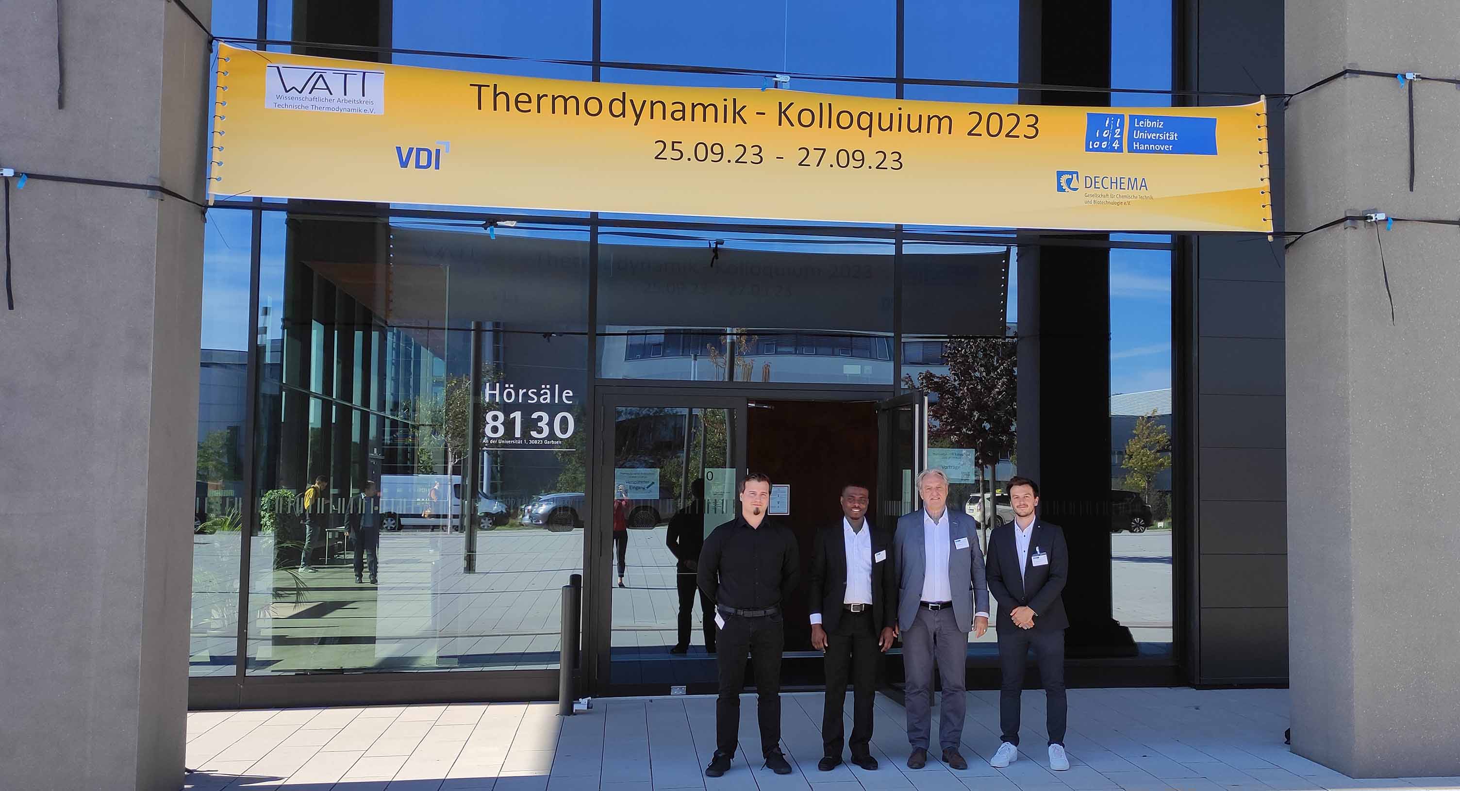 Das Team des ZET und des LTTT präsentiert Forschungsergebnisse auf dem Thermodynamik-Kolloquium 2023 in Hannover