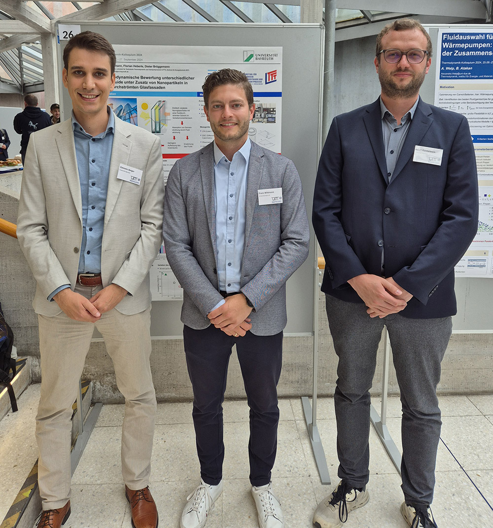 Teilnahme des LTTT am Thermodynamik-Kolloquium 2024 in Stuttgart, Herr Berger, Herr Wittmann, Herr Gundelwein